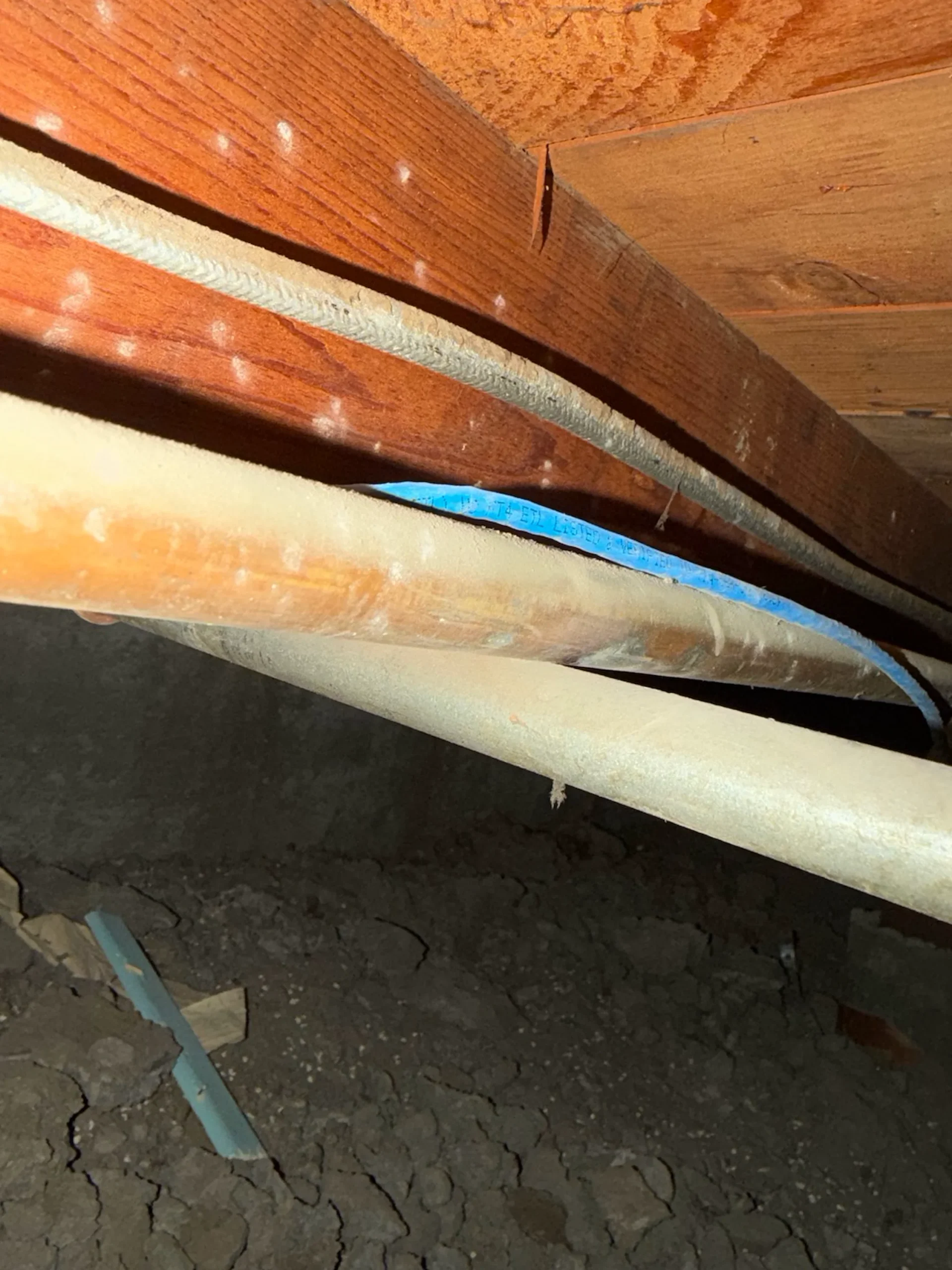 New water lines run in a San Jose home.